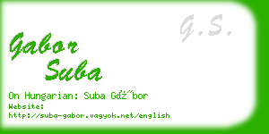 gabor suba business card